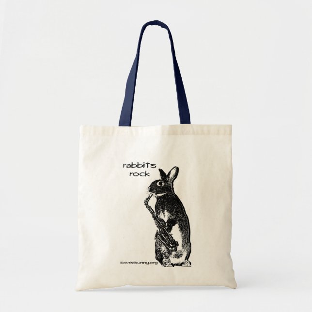 Bolso De Tela ¡Roca de los conejos! Tote (Frente)