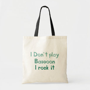 Bolso De Tela Roca del Bassoon él Totebag