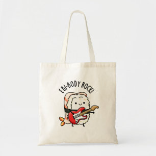 Bolso De Tela Roca divertida de Ebi-body Rock Sushi Pun