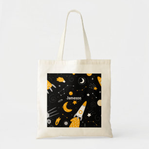 Bolso De Tela Roca lunar de las estrellas del espacio exterior a
