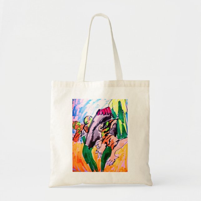 Bolso De Tela Rocas de dinosaurio  (Frente)