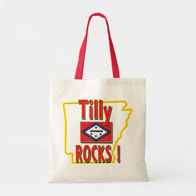 Bolso De Tela ¡Rocas de Tilly! (rojo) (Frente)