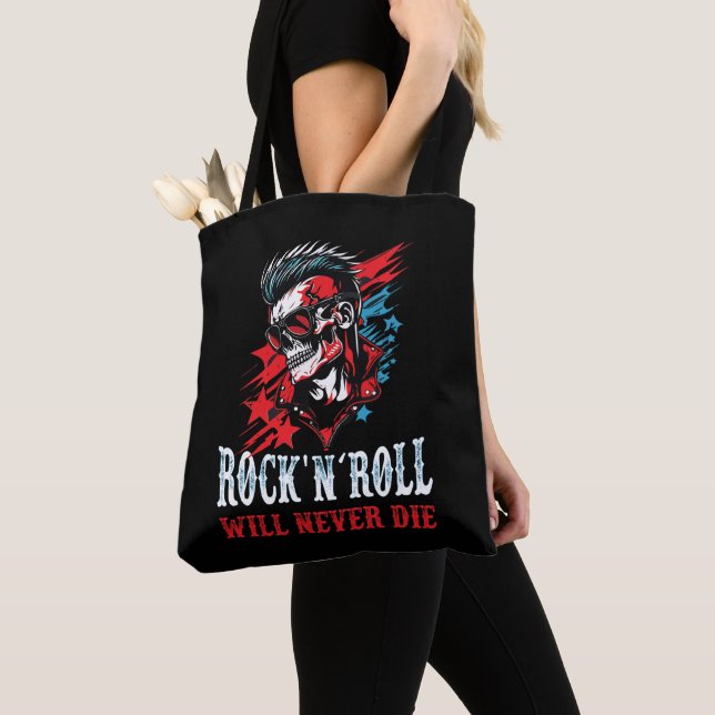 Bolso De Tela Rock and Roll (Detalle)