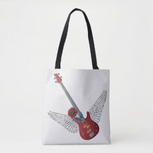 Bolso De Tela Rock and Roll Angel Bass
