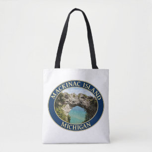 Bolso De Tela Rock artístico en la isla Mackinac, Michigan