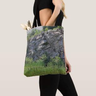 Bolso De Tela Rock Cliff Wall captura la naturaleza del estanque