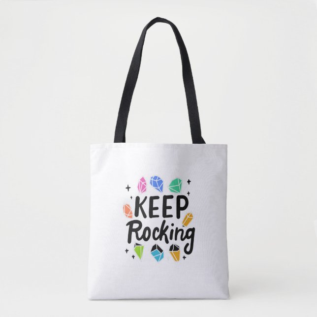 Bolso De Tela Rock Collector - Keep Rocking (Anverso)