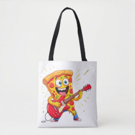 Bolso De Tela **Rock ’n’ Roll Pizza – Funny Guitar-Playing Slice