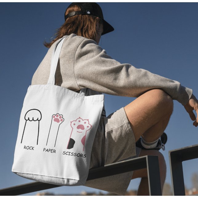 Bolso De Tela Rock, papel, tijeras (Subido por el creador)