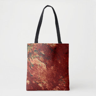 Bolso De Tela Rock pintado rojo