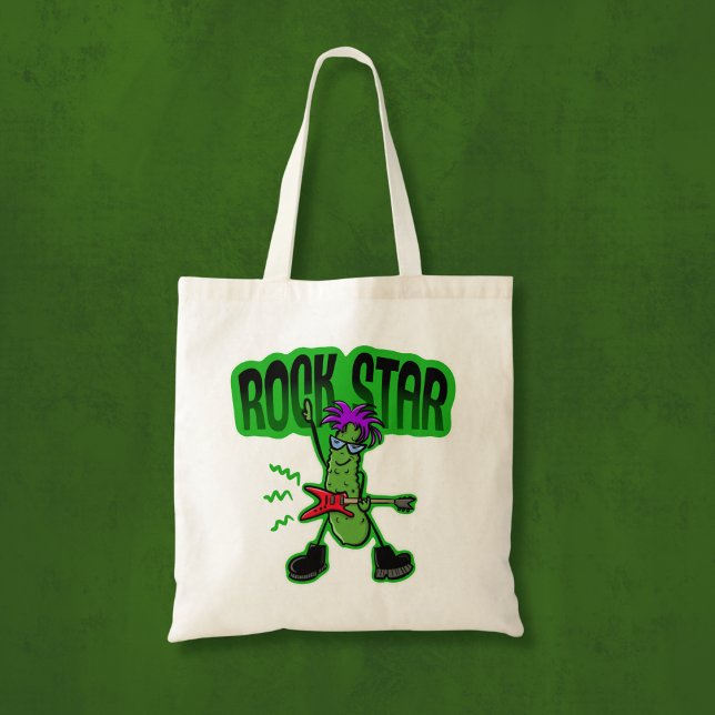 Bolso De Tela Rock Star Pickle - Funny Personalizado (Subido por el creador)