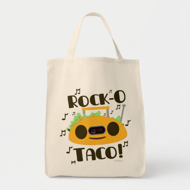 Bolso De Tela Rock Taco Funny Mexico Food Music Toon Slogan (Frente)