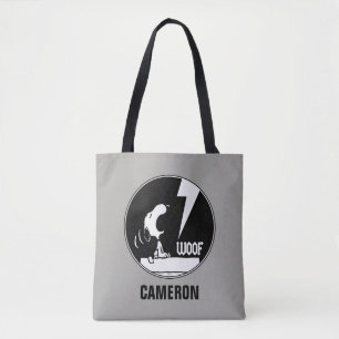 Bolso De Tela Rock Tees   Snoopy Howling   Añadir su nombre