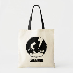 Bolso De Tela Rock Tees   Snoopy Howling   Añadir su nombre