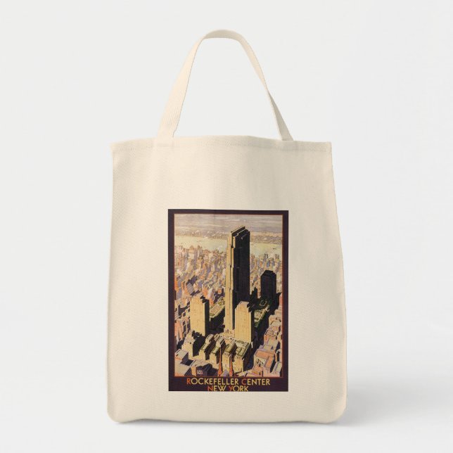 Bolso De Tela Rockefeller Center New York (Frente)