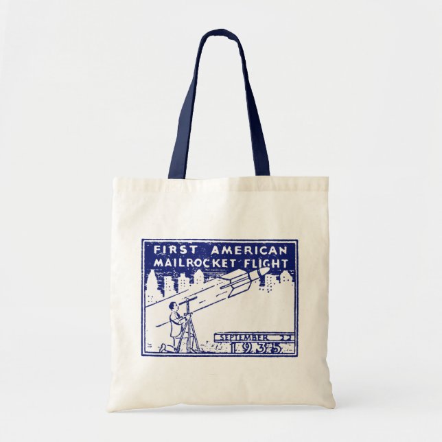 Bolso De Tela Rocket Mail de Estados Unidos 1935 (Frente)