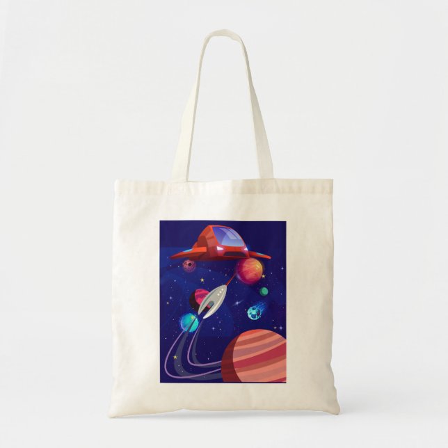 BOLSO DE TELA ROCKETSHIP (Frente)