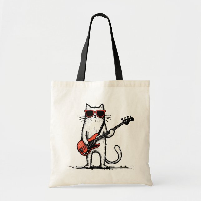 Bolso De Tela Rockin’ Cat (Frente)