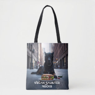 BOLSO DE TELA ROCKS DE SALCHICHA VEGANA - DIVERTIDO