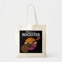 Rockstar divertido hawaiano con ukelele atardecer 