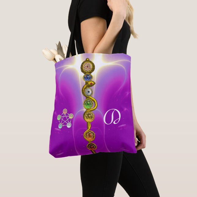 Bolso De Tela ROD ASCLEPIUS 7 CHAKRAS,YOGA ENERGÍA ESPIRITUAL ro (Detalle)