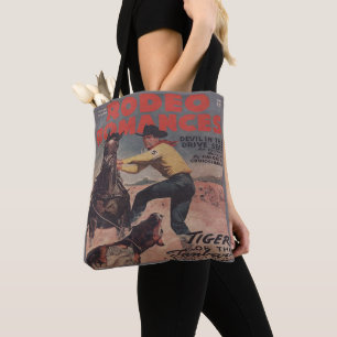 Bolso De Tela Rodeo Occidental Cowboy Calf Roping Rodeo Romance