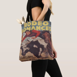 Bolso De Tela Rodeo occidental de Cowboy Steer luchando contra r