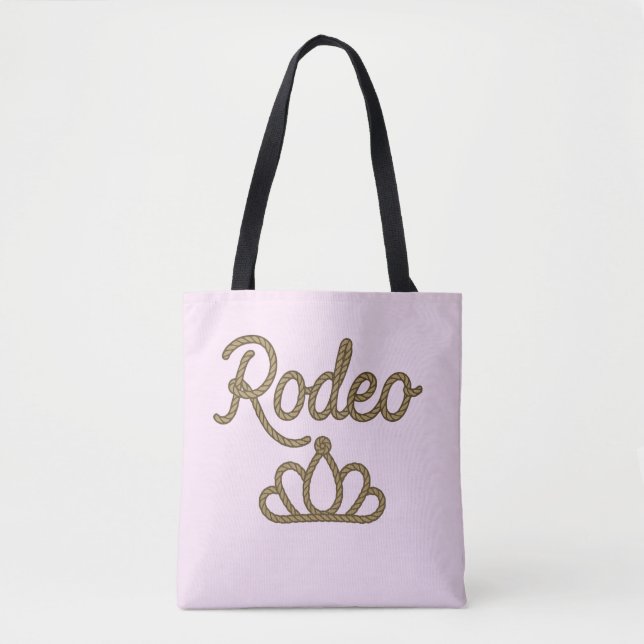 Bolso De Tela Rodeo Reina País Occidental Corona Tiara (Anverso)