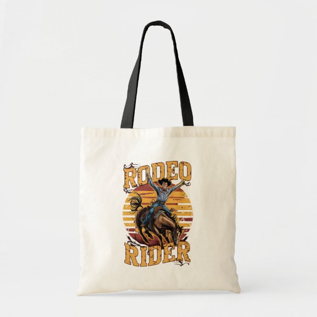 Bolso De Tela Rodeo Rider - Vintage retro Cowboy (Frente)