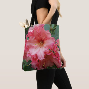 Bolso De Tela Rododendros rosados floral en flor