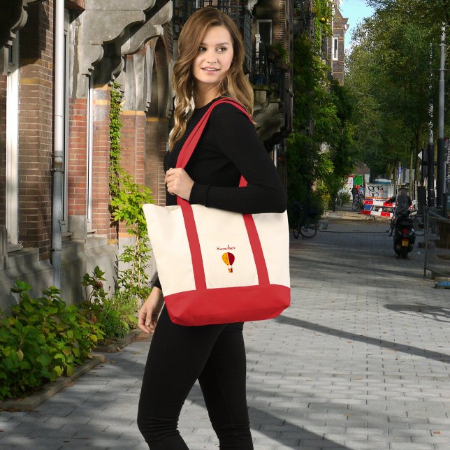 Bolso De Tela Rojo Amarillo Nuevo México Zia Globo de aire calie (Subido por el creador)
