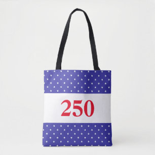 Bolso De Tela Rojo Blanco & Azul Patriótico 250 Botón