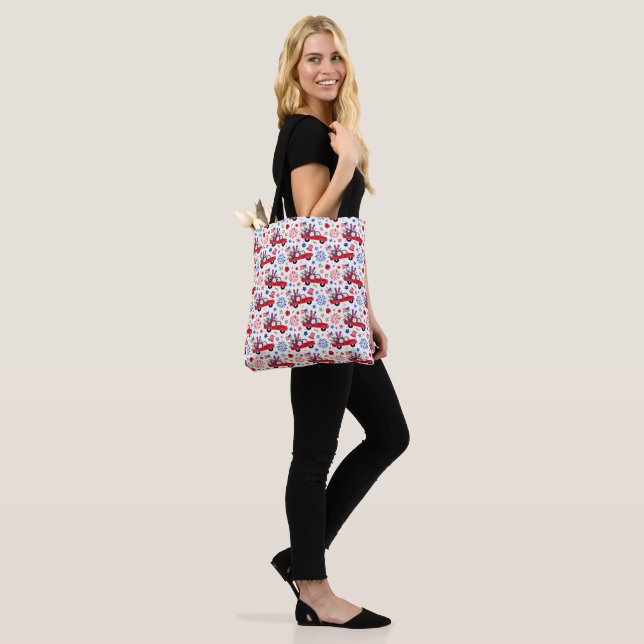 Bolso De Tela Rojo, blanco y azul (Puesto)