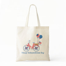Rojo Blanco y Azul Bicicleta Caprichosa 4 de Julio