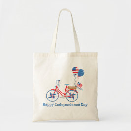Bolso De Tela Rojo Blanco y Azul Bicicleta Caprichosa 4 de Julio