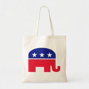 Bolso De Tela Rojo, blanco y azul republicanos del elefante