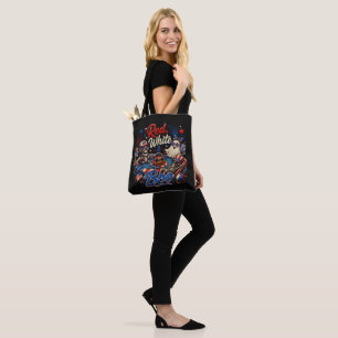 Bolso De Tela Rojo Blanco Y Boo Patriótico 4 De Julio