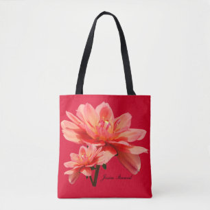 Bolso De Tela "Rojo de las dalias de la caída" todo encima -