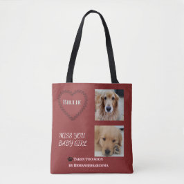 Bolso De Tela Rojo Discreto Tributo Doble Cara para Mascota