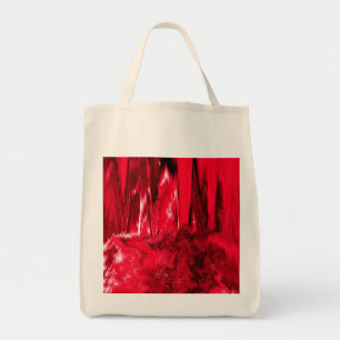 Bolso De Tela Rojo Glitch fundido