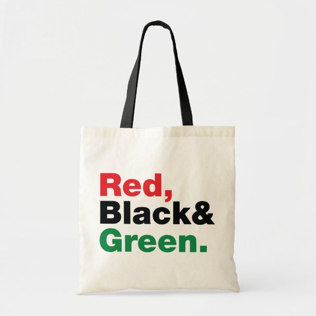 Bolso De Tela Rojo, Negro y Verde. (Frente)