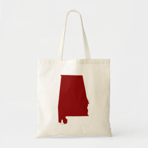 Bolso De Tela Rojo Oscuro Forma de Alabama