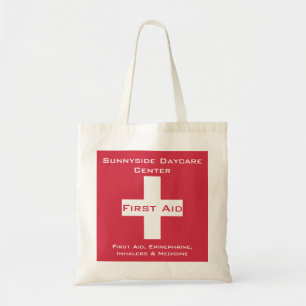 Bolso De Tela Rojo personalizado de la medicina del equipo de