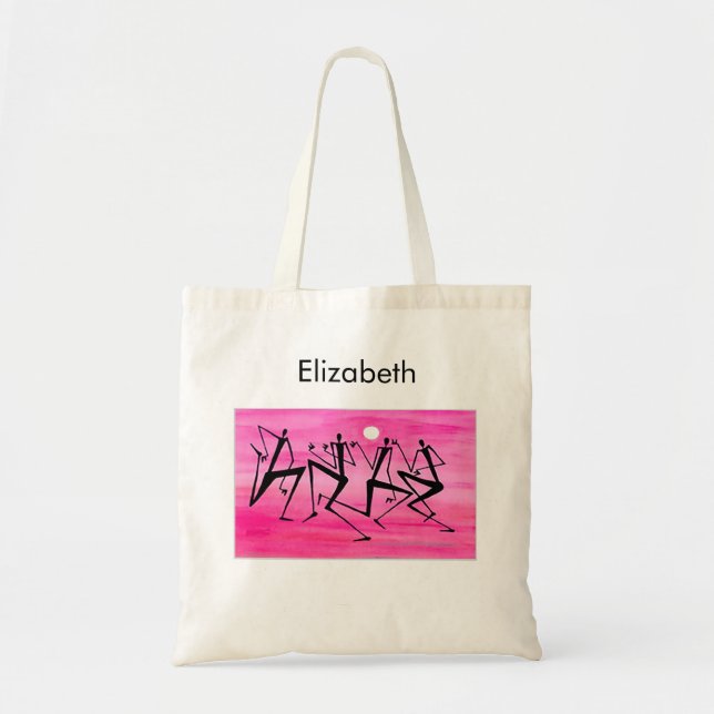 Bolso De Tela Rojo, púrpura, genial Día del Sol (Frente)