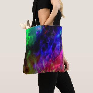 Bolso De Tela Rojo y azul oscuro en suave oleaje