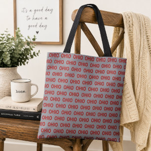 Bolso De Tela Rojo y Gris Ohio
