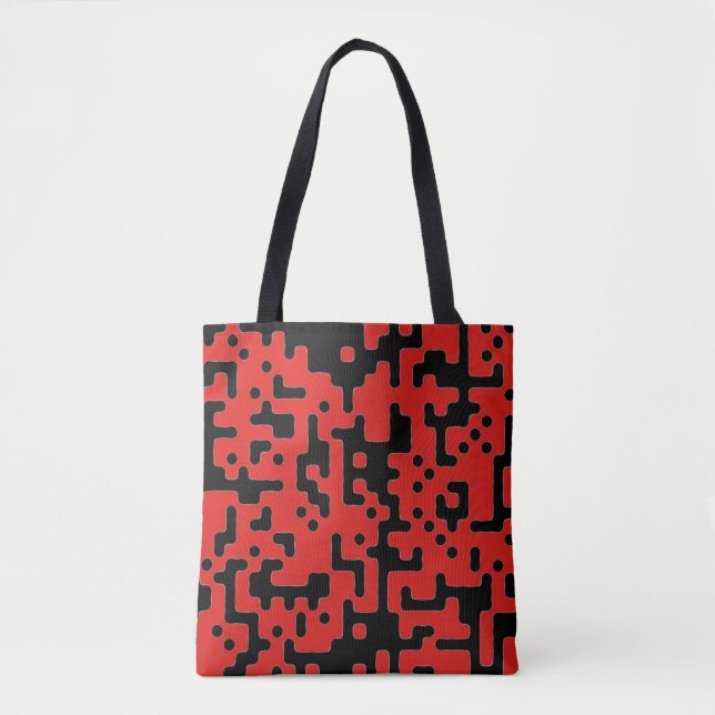 Bolso De Tela Rojo y negro (Anverso)