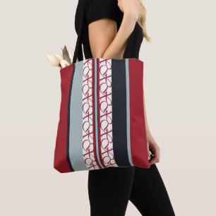 Bolso De Tela Rojo y negro