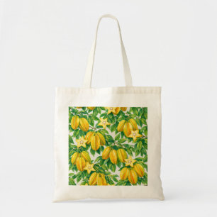 Bolso De Tela Rojuelas de Carambola Patrón Tropical