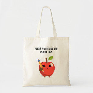 Bolso De Tela Rol Estudiantil Diario de Hacer Diferencia Educado